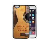 Acoustic Guitar Country Music Quote Apple iPhone 6 Plus, 5.5 Rubber TPU Silicone Phone Case