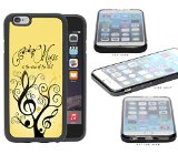 Music Love Quote Tree with Yellow Background iPhone 6 (4.7) INCH SCREEN Rubber Silicone TPU Cell Phone Case