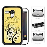 Music Love Quote Tree with Yellow Background Motorola (Moto G) Hard Snap on Plastic Cell Phone Case Cover