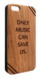 Genuine Maple Wood Organic Music Inspirational Quote Snap-On Cover Hard Case for iPhone 6 Plus