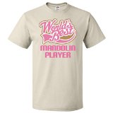 Inktastic Worlds Best Mandolin Player T-Shirt XXX-Large Natural