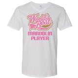 Inktastic Worlds Best Mandolin Player Men's V-Neck T-Shirts Medium White