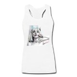 CZR fashion girl's Sia fashion shirt women's tank top White XL