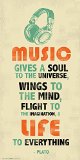 Plato Music Inspirational Motivational Quote Decorative Poster Print 12x24