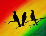 Three Little Birds Wall Art Rasta Decor