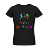 CZR fashin girl's Sia tour tee shirt for women Black S