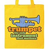 Inktastic Trumpet Funny Music Quote Tote Bag Yellow