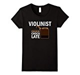 Women's Violin Player T-shirt Violinist Funny Music Quote Gift Tee XL Black