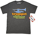 Inktastic Trumpet Funny Music Quote T-Shirt Large Retro Heather Black