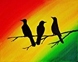 Three Little Birds Wall Art Rasta Decor 12x16 Inch Art Print