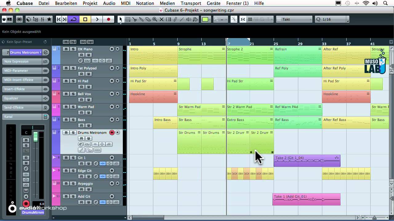 Songwriting 2.0 mit Cubase 6 – Drumprogramming