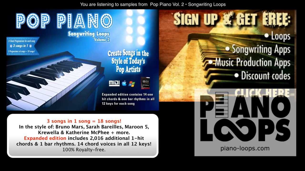 Pop Piano Songwriting Loops Vol 2 midi toontrack ezkeys