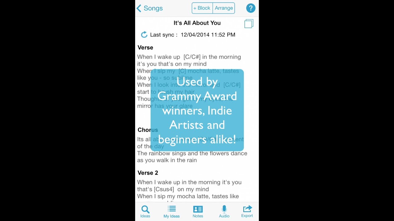 Songwriter's Pad – The Songwriting App for iPhone