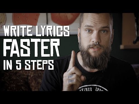 5 Steps to Writing Lyrics Faster!