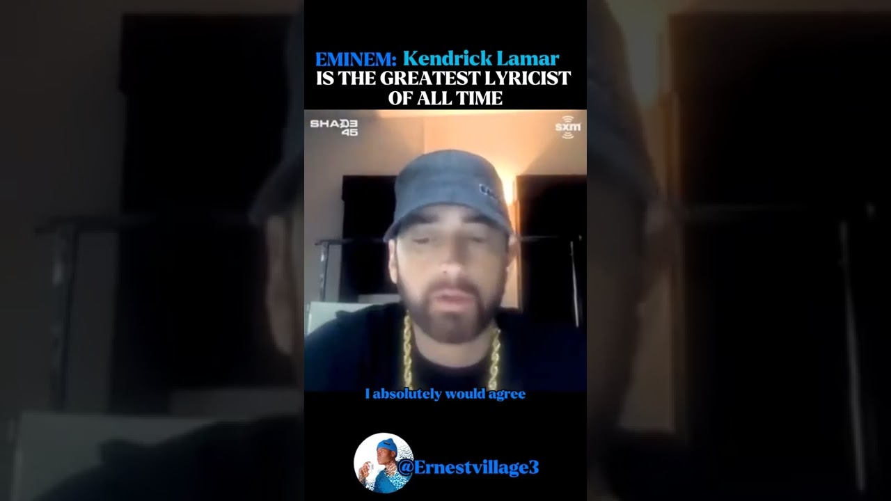 Eminem said Kendrick Lamar is the greatest lyricist of all time