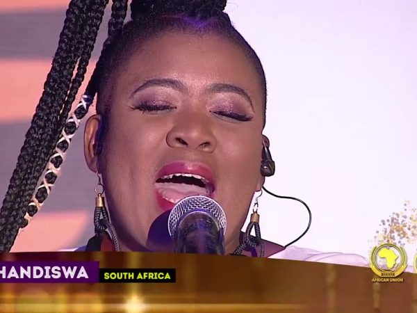 South African musician,vocalist and songwriter Thandiswa performaning at the AFRIMA Awards 2017
